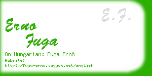 erno fuga business card